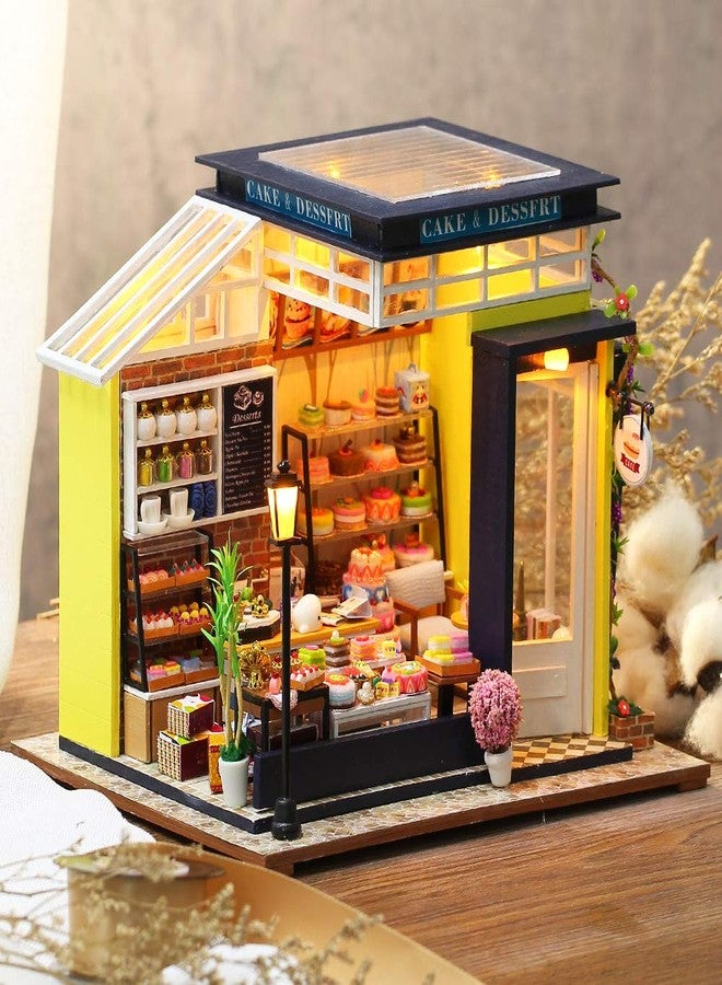 Spilay DIY Miniature Dollhouse Wooden Furniture Kit,Handmade Mini Modern Model Plus with Dust Cover & Music Box,1:24 Scale Creative Doll House for Gift (Baking Honey with dust Cover Music Box) - Image 2